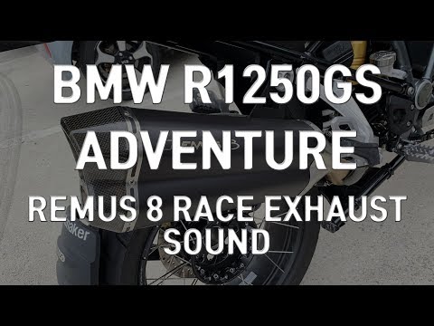 BMW R1250GS ADVENTURE REMUS 8 RACE EXHAUST SOUND