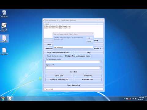 Find and Replace In All Files In Batch Software