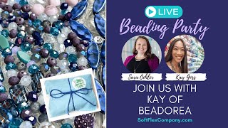 Live Beading Party with Kay of Star&#39;s Beads/Beadorea: Rainy Day Blues Beading Challenge Design Kit