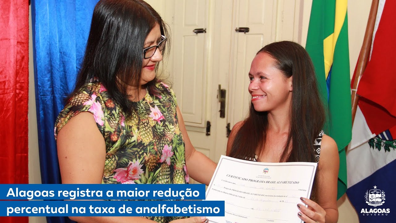 Alagoas tem a maior redução na taxa de analfabetismo