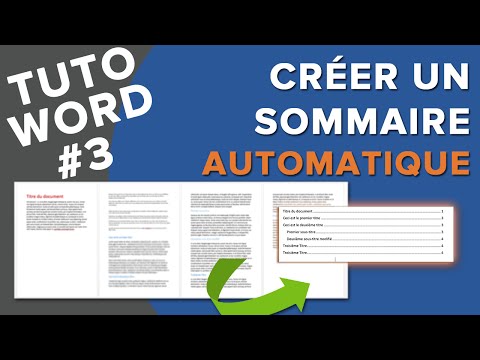 comment construire un sommaire dans word