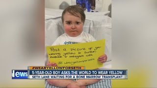 Five-year-old boy asks the world to wear yellow