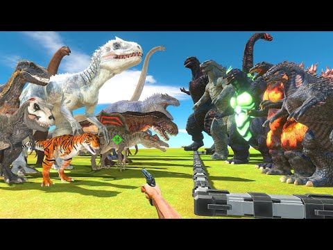 FPS Avatar Rescues Godzilla Evolution and Fights Dinosaurs - Animal Revolt Battle Simulator