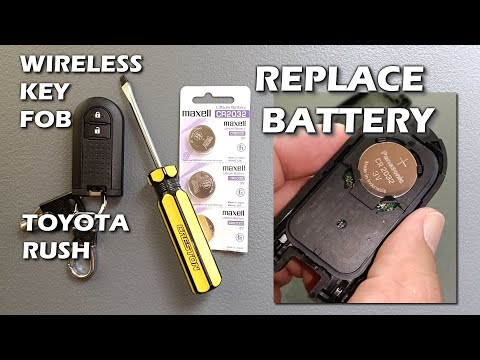 Part of a video titled Easily replace the 3volt Lithium CR2032 battery of Toyota Rush Key ...