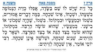 מסכת פאה פרק ז משנה א