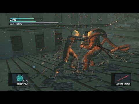 Metal Gear Solid 2 HD - Final Solidus Boss Fight - Gameplay