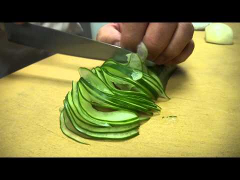 Blindfolded!! Fast and Precise Cutting Skills  - How To Make Sushi Series