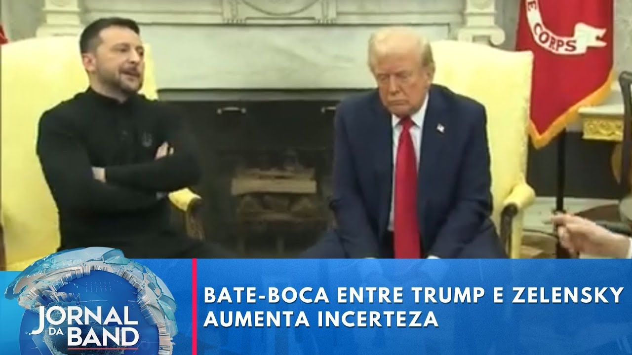 Bate-boca entre Trump e Zelensky aumenta incerteza sobre cessar-fogo | Jornal da Band