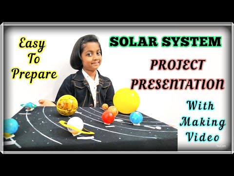 Solar System 3D  Simple Project Presentation With making video for Students , Children
