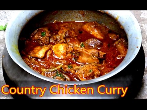 Country Chicken Curry Preparation in My Village (నాటు కోడి కూర - కట్టెల పొయ్యి మీద)