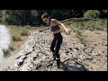 Jade Walking Through The Mud And Ruins Her Boots