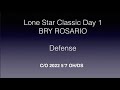 Lone Star Classic Day 1 Defense