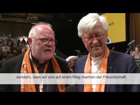 Zeichen der Ökumene mit Bedford-Strohm und Marx #dekt17