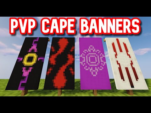 ✔ 4 AWESOME PVP CAPE BANNERS IN MINECRAFT TUTORIAL!
