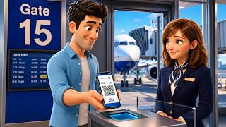 ✈️ Airport Boarding Gate Conversation | Learn English with a Slow, Easy Story (A1–A2)