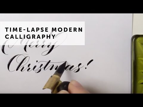 IStillLoveCalligraphy.com Merry Christmas! Calligraphy, sumi ink with vintage Esterbrook 357 nib.