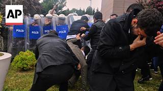 Police storm offices of main opposition CHP party in Turkey and fire tear gas