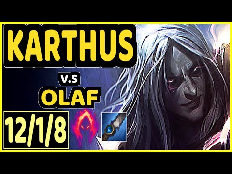 AGURIN (KARTHUS) vs OLAF - 12/1/8 KDA JUNGLE CHALLENGER GAMEPLAY - EUW