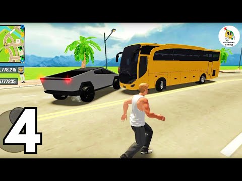 Public Transport Bus, Police Car and Helicopter, ATV Quad Bike Driving in Open City - Go To Town 6