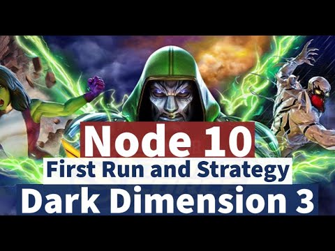Dark Dimension 3: Node 10 - First Run Attempt | DD3 Playthrough | Marvel Strike Force - Free to Play