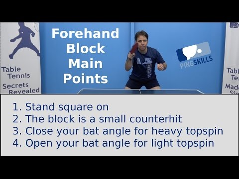 Forehand Block | Table Tennis | PingSkills thumbnail