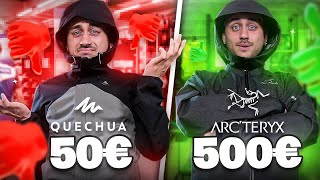 VESTE ARC'TERYX à 500€ VS QUECHUA à 50€