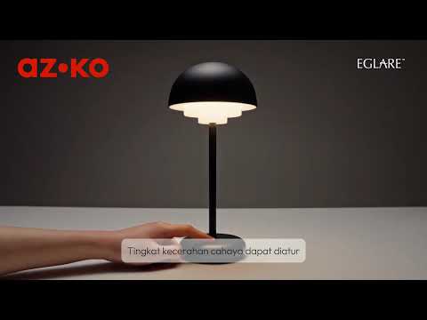 Gambar Eglare Mushroom Lampu Meja LED Rechargeable - Hitam