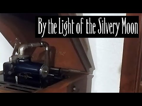 Edison Model DX Amberola cylinder record player: By The Light of the Silvery Moon
