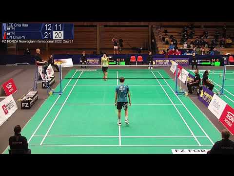 Match point - Chia Hao Lee vs Lin Chun-Yi - MS, Final - Norwegian Int. 2022