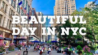 Walking New York City on a Spring-like Day - Manhattan, NYC | Waking Tour