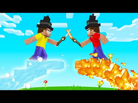 We Became WIZARDS With MAGICAL POWERS! (Minecraft)