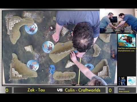 Charity Hammer 2: RTT R1 G1 - Colin Sherman's Eldar vs Zak Nelson's Tau