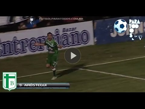Gol de Aróstegui. Patronato 0 Sportivo 2. Fecha 17. Torneo Primera B Nacional. Fútbol Para Todos