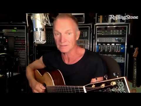 Sting performs form his home studio at RollingStone
