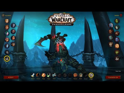 New Class Animations and Sets on Character Creation | WoW Shadowlands Alpha