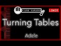 Turning Tables (LOWER -3) - Adele - Piano Karaoke Instrumental