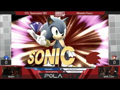 CFL Smackdown 130 WiiU - Manny (Sonic) vs MVG | Dyr (Diddy Kong) - Winners Finals