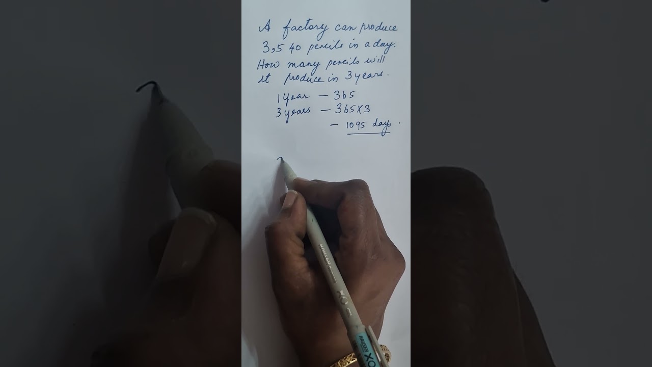 production of pencils calculation numbers _ word problem