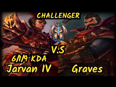 PNG Tinowns (JARVAN IV) vs GRAVES - 6/1/9 KDA JUNGLE CHALLENGER GAMEPLAY - BR