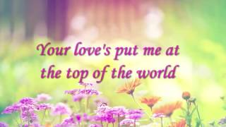 Video thumbnail of "Top of The World-The Carpenters (Lyrics)"