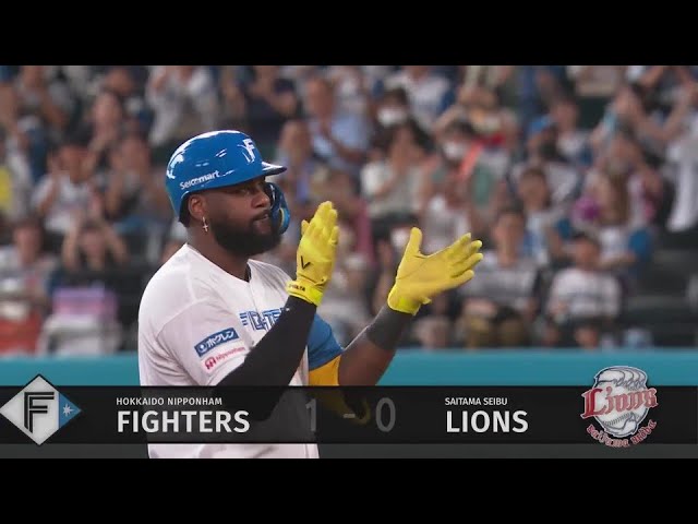 【4回裏】本日2打点目!! ファイターズ・レイエス 変化球を拾ってレフトへのタイムリー2ベース!!  2024年8月12日 北海道日本ハムファイターズ 対 埼玉西武ライオンズ