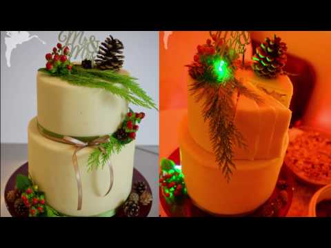 Hochzeitstorte mit Marzipan & echten Blumen - Making of Hochzeitstorte - Kuchenfee