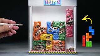 I Made the Scariest Tetris Diorama