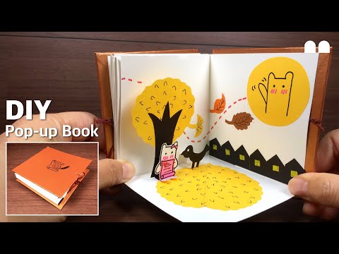 [Pop-up#35] 가을엔 편지를 쓰세요~ 팝업북 만들기 | Making a Pop-up Book for Autumn Letter #popup