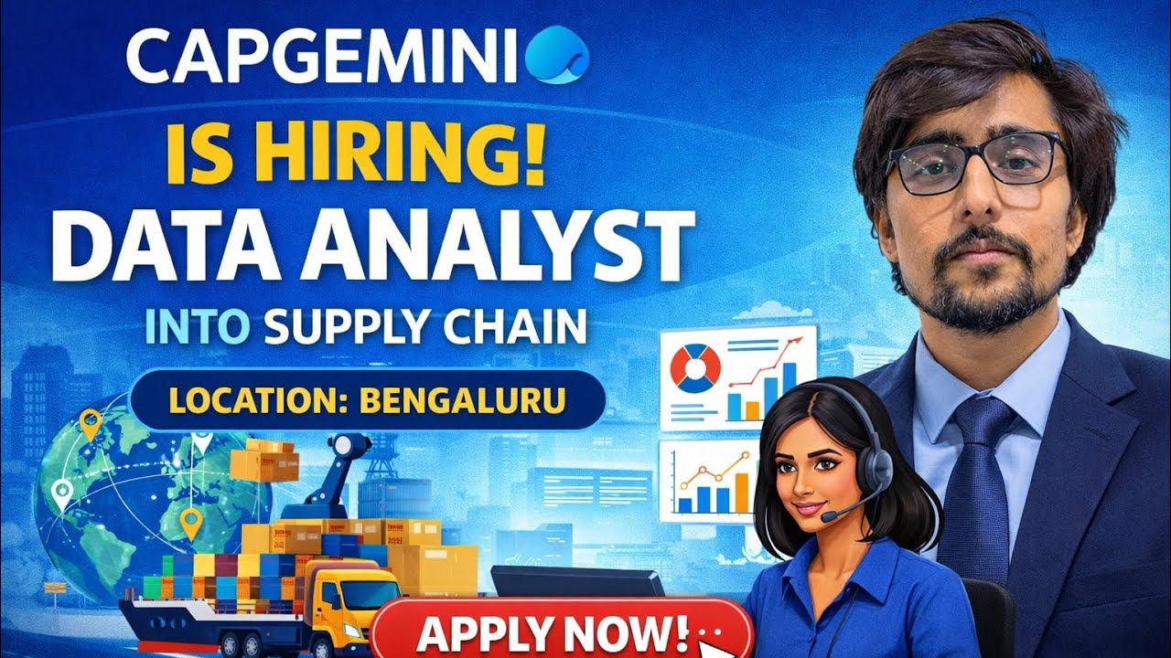 Capgemini Hiring Data Analyst | SAP & Supply Chain | Bangalore | Apply Now