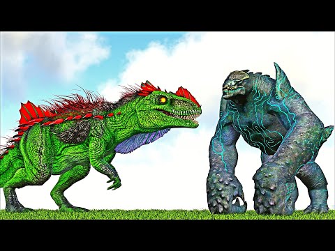 HYBRID ULTRAXENOVENATOR BOSS VS LEATHERBACK KAIJU CAT. 4 (ARK SURVIVAL EVOLVED BATTLE)