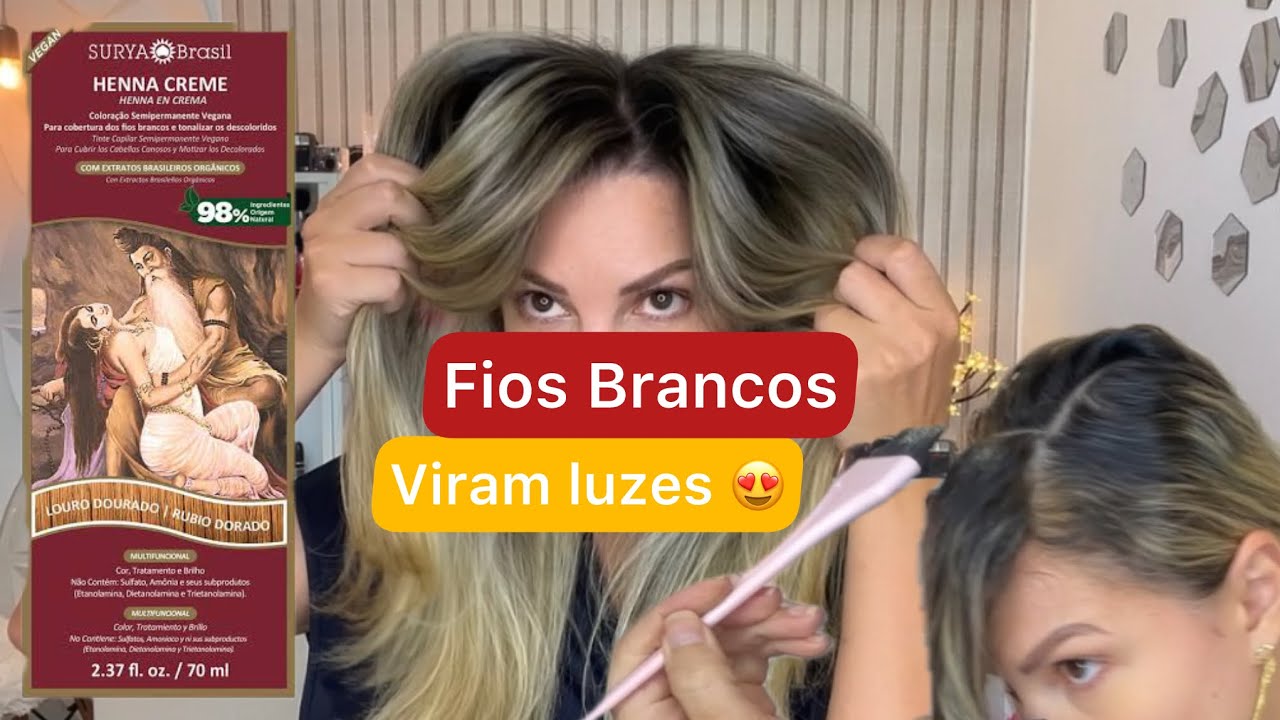 💕HENNA LOIRO DOURADO nos CABELOS BRANCOS💕 {aplicação completa}