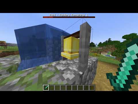 RainbowThet - Minecraft raid in creative mode and easy difficulty.