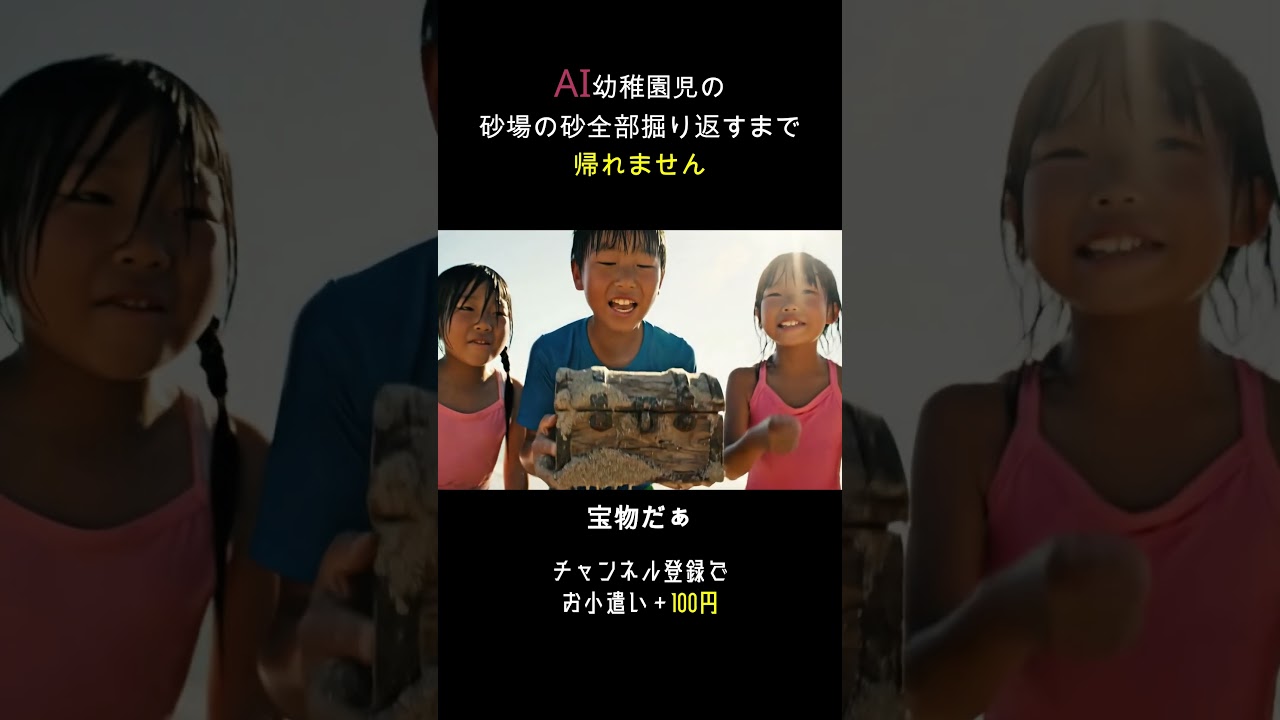 AI幼稚園児の砂場の砂全部掘るまでかえれません #ai #犬 #aishorts #可愛い #面白い #海