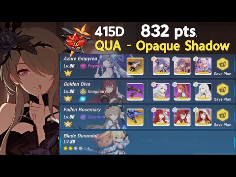 Finally, a sleeper QUA boss | EX Abyss RL (415D) - QUA Opaque Shadow (832 pts.) [Honkai Impact 3rd]